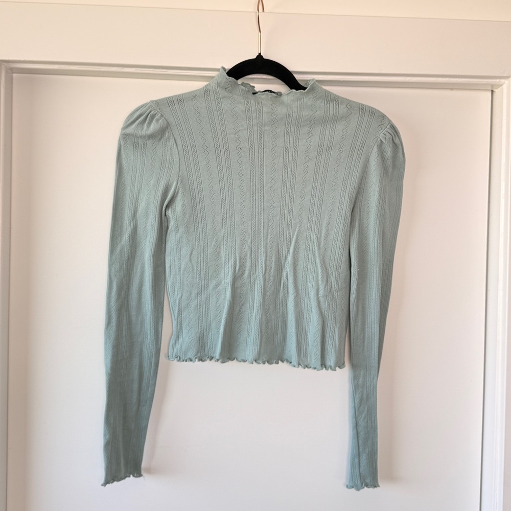 Forever 21 Sage Green Long Sleeve Top